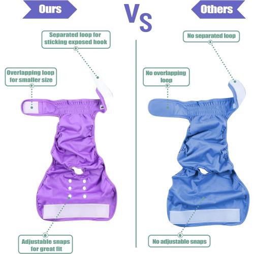 wegreeco Washable Reusable Premium Female Dog Diapers, Medium Large Small Dog Doggie Puppy & Doggy Diapers Female,Period Panties in Heat (Pack of 3, SMALL)