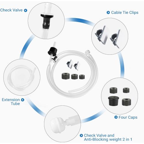 Yofidra Sink Soap Dispenser Extension Kit: Under Sink Dish Soap Dispenser With 47 Tube Hose and Check Valve for Prevent Backflow for Countertop Kitchen Sink Accessories