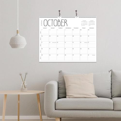 Guasslee Large Wall Calendar 2026, 12 Monthly Calendar from 2026 January-December 2026 Jumbo 22x17 Hanging Desk/Wall Planner with Spiral Bound for School Home Office Organizing