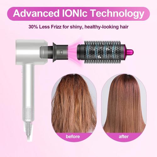 40MM/1.6 inch Long Curling Wand Hair Dryer Attachment forDyson HS01 /HS05 HD01/HD08 Hair Curlers Compatible Curling Wand Hair Dryer