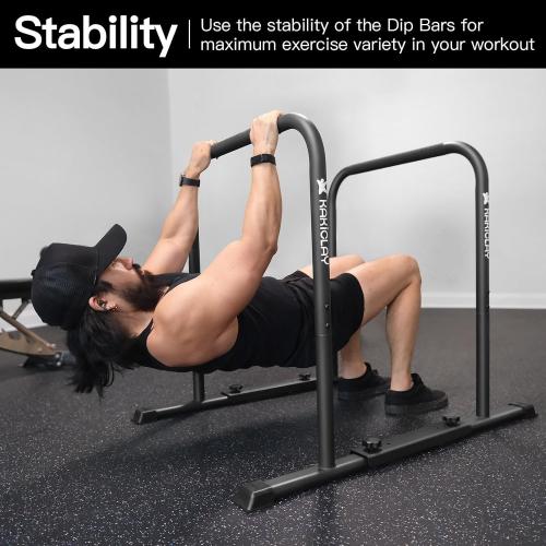 2026 Upgrade World's Best Strongest Premium Dip Bars with Adjustable Ultra-Stable Settings & Non-Slip Feet - USA Original Patent, USA Designed, USA Shipped, USA Warranty