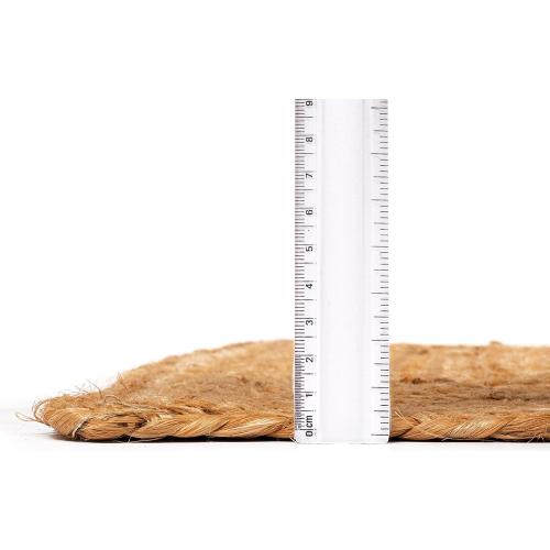 Hausattire Hand Woven Jute Braided Rug, 3'x5' – Natural, Reversible Boho Entry Area Rugs for Kitchen, Living Room I Farmhouse Indoor Outdoor Decorative Floor Rug, 36x60 Inches