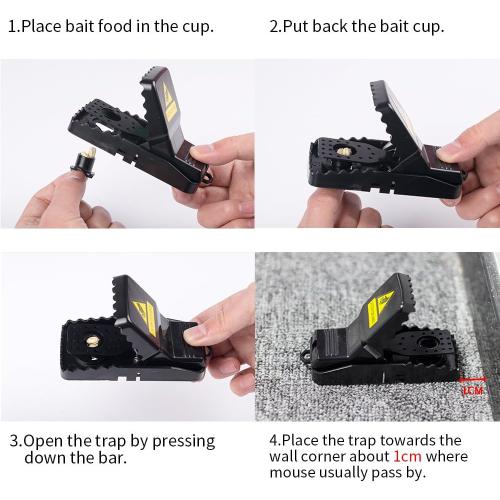 Mouse Trap, Mice Traps That Work Best Snap Traps for Small Mice and Mouse Outdoor Indoor Quick Kill and Reusable Mouse Traps 6 Pack