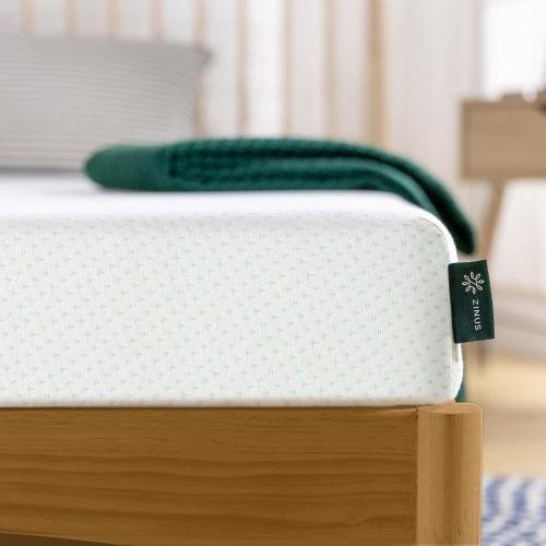 White ZINUS 5 Inch Memory Foam Mattress, Narrow Twin, Fiberglass-Free, Medium Firmness, Day, Trundle & Bunk Bed Compatible, Certified Safe Foams & Fabric, Mattress in A Box, White