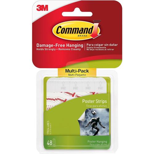 Command 6-packages of Poster Strips, Decorate Damage-Free, 288 strips total, Indoor Use (17024-48ES)