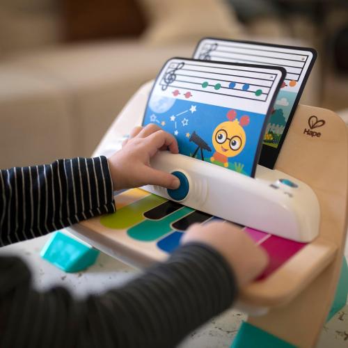 Baby Einstein and Hape Magic Touch Wooden Toy Piano, Montessori Musical Learning Toy for Babies and Toddlers 6mo