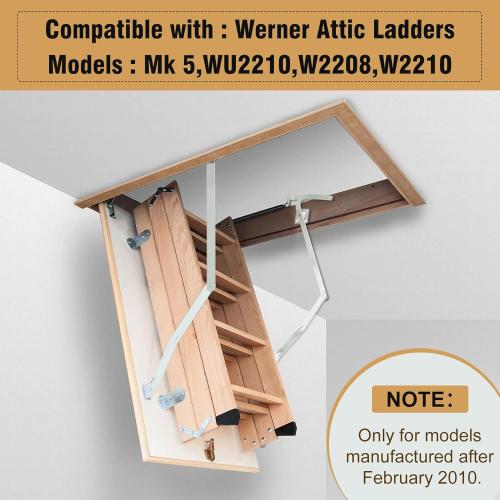 55-2 Attic Ladder Hinge Arms,Compatible with Werner Mk5, WU2210, W2208, W2210, Suitable for Werner Attic Ladders Manufactured After 2010, Heavy Duty Thick Galvanized Material