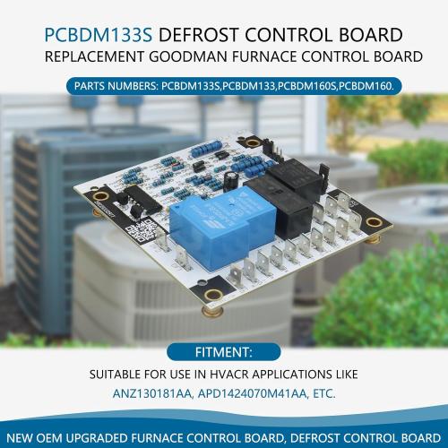 Upgrade PCBDM133S Defrost Control Board Replacement Goodman Furnace Control Board Part PCBDM133S,PCBDM133,PCBDM160S,PCBDM160 For HVACR Applications Model ANZ130181AA APD1424070M41AA