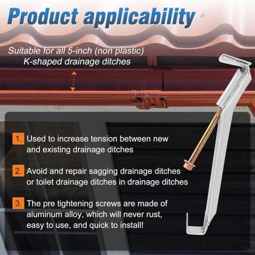 25 Pcs 5 Inch Gutter Hangers with a Pre-Inserted
