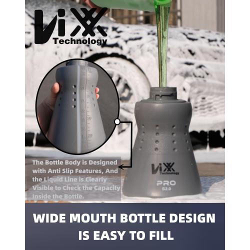 NIXX Foam Cannon PRO S2.0, Snow Foam Lance for Pressure Washer （1L Wide Bottle), 1/4 Inch Quick Connect - Adjustable Car Wash Foam Gun Sprayer, Soap Blaster Accessories.