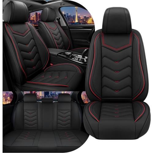 CTDS Car Seat Covers for Toyota Camry 2000-2026, Stylish Sport Seat Cover, Premium Nappa Leather Car Seat Cover. Automobile Seat Covers Sets.(Standard 5 Seats/Black)