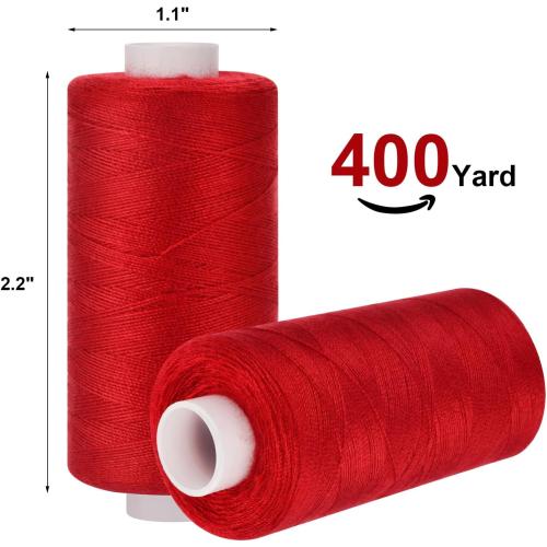 Eoehro 72pcs Sewing Thread Kit, 36 Colors, 400 Yards per Spool Polyester Thread, Prewound Bobbins, Sewing Machine Threads