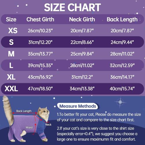 Sticky Hair Cat Clothes, Four-Leg Long Sleeve Cat Pajamas, Prevent Fur Shedding Kitten Onesie Shirts, Surgery Recovery Suit for Male Female, Wound Protection & Preventing Licking