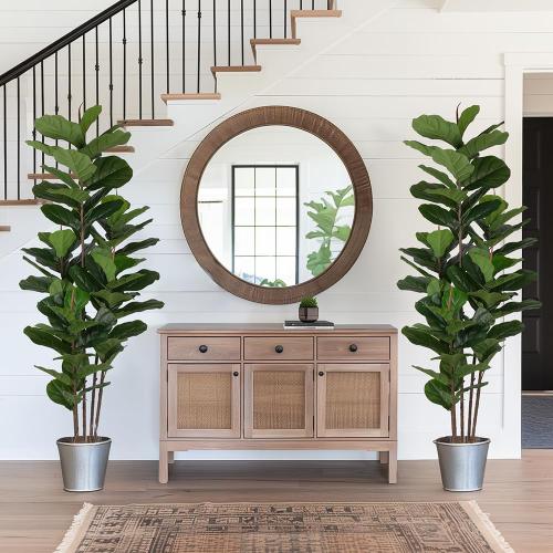 2 Pack Fiddle Leaf Fig Tree - Artificial Ficus Tree with Tall Artificial Plants Large 69 Fiddle Leaves -Fake Trees for Indoor Outdoor Home Decor Living Room