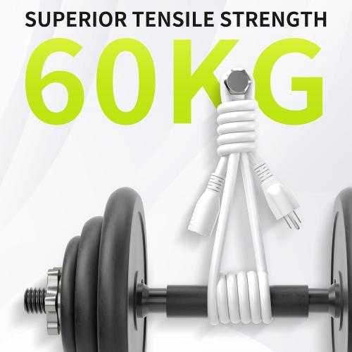 16/3 White Extension Cord 6 FT Indoor, Short Extension Cord