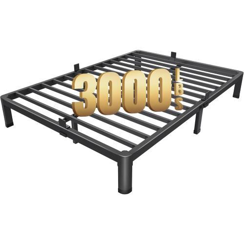 MAF 7 Inch Full Size Metal Platform Bed Frame with Round Corner Legs, 3000 LBS Heavy Duty Steel Slats Support, Noise Free, No Box Spring Needed, Easy Assembly