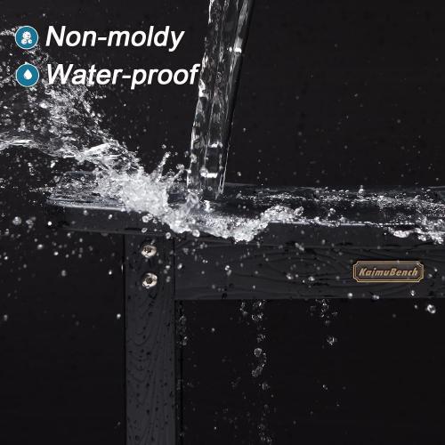 Shower Bench Seat for Shaving Legs, Waterproof Shower Stool for Inside Shower with Handles & Shower Head Holder, Bathroom Shower Chair, Black Shower Foot Rest with Adjustable Feet, Non-Slip