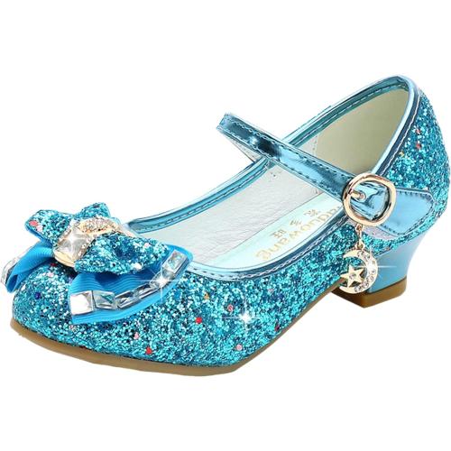 Cadidi Dinos Girls Dress Shoes Wedding Party Heel Mary Jane Princess Flower Shoes (Toddler/Little Kid/Big Kid)