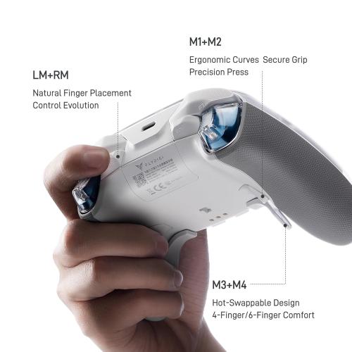 FLYDIGI Apex 5 Wireless PC Controller, Forceflex Joystick 2.0, ForceAdapt Trigger, 3ms Ultra-Low Latency, RGB Light Bar, Full-Color LCD Display,1500mAh Battery PC/NS/Android/TV (No Xbox/PS)