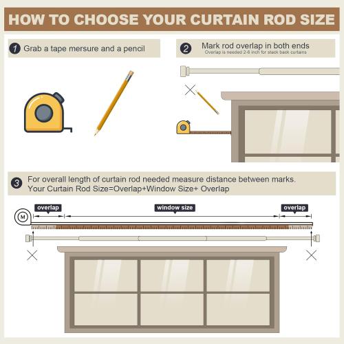 2 Pack Wood Curtain Rods for Windows 66 to 120 Inches 1 Diameter Boho Decorative Heavy Duty Window Curtain Rod Set Adjustable with Handmade Wood Grain Design for Living Room Bedroom Kitchen