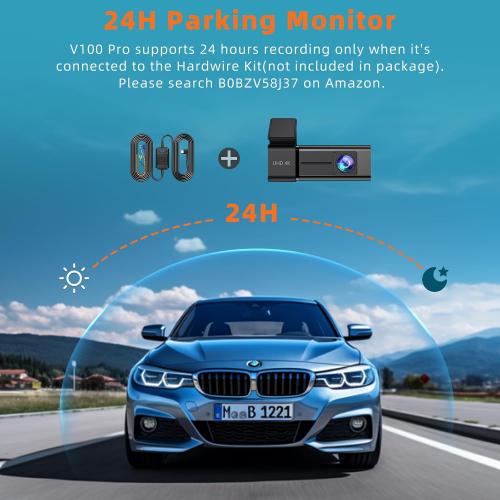 Dash Cam 4K WiFi Front Dash Camera for Cars, Mini Dashcams with App, Dashboard Camera with 24H Parking Mode, Night Vision, Loop Recording, Free 32G Card, Support Up to 256GB