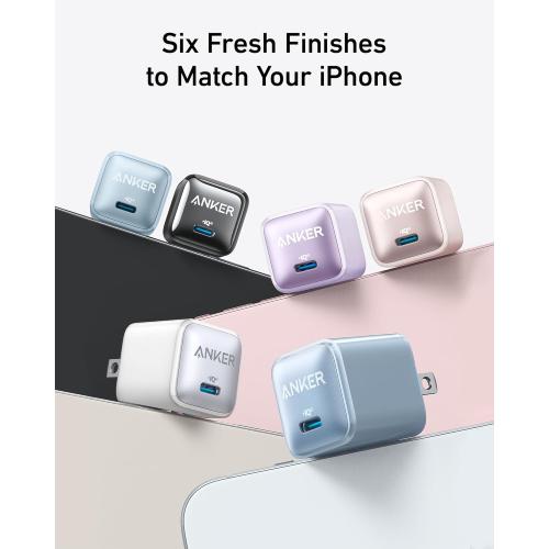 Anker USB C Charger Block 20W (Nano Pro), PIQ 3.0 Compact Fast Charger for iPhone 17/16/15/14/13 Series, Galaxy, Pixel 4/3, iPad (Cable Not Included)