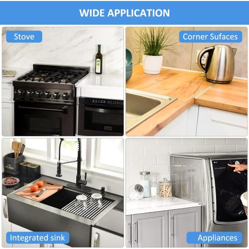 Tonhui Stainless Steel Stove Gap Covers, Kitchen Stove Counter Gap Filler, Stove Guard Counter Gap Cover Length 25.4 Heat Resistant for Years of Use - 2 PCS (Left and Right)