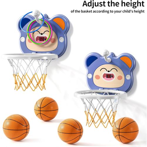 TEMI Indoor Mini Basketball Hoop for Toddlers Kids Boys Age 2 3 4 5 6, Toddlers Basketball Hoop with 4 Balls & Electronic Scoreboard, Toddler Boys Toys, Christmas Toys Gifts for 3 4 5 6 Year Old Boys