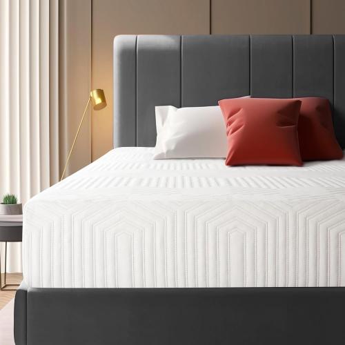 Twin Mattress Medium Firm 8 Inch Memory Foam Colchones Bed in a Box Cooling Gel Green Tea Twin Size Mattress with Breathable Soft Fabric Cover CertiPUR-US Pressure Relief