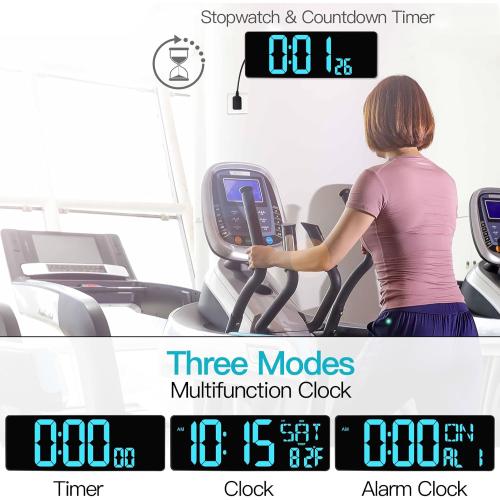 XREXS 17.2 Inch Large Digital Wall Clock with Remote Control