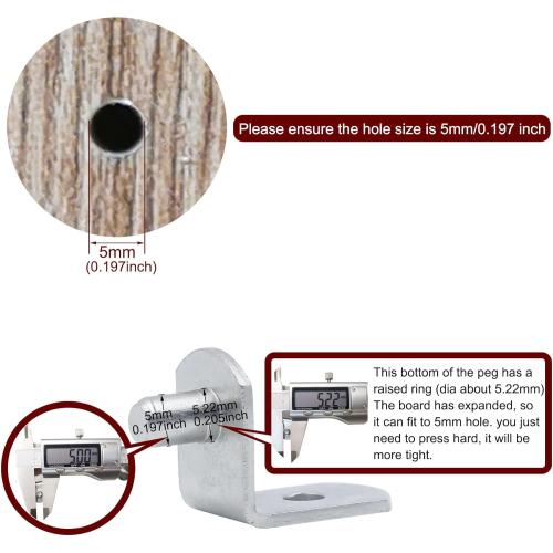 Shelf Support Pegs, 50 Pcs Shelf Pegs with Hole, 5mm (1/5 inch) Cabinet Shelf Bracket Pegs, L-Shaped Nickel Plated Shelf Pins Holders for Bookcase Kitchen Closet Shelf Shelves Furniture Cabinet