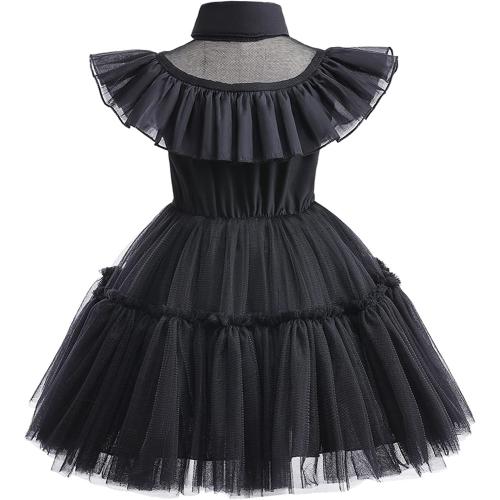Toddler Baby Girls Black Dress Kids Black Party Costume 1-2 Years