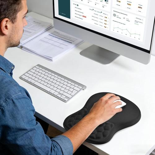 EooCoo Massage Ergonomic Mouse Pad with Dual-Slope Design Wrist Rest