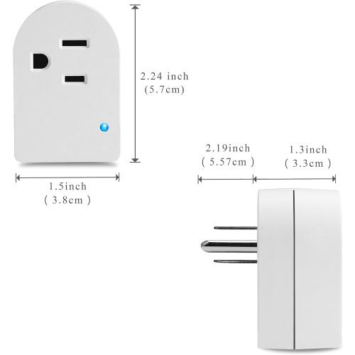 Single Surge Protector Plug, Grounded Outlet Wall Tap Adapter with Indicator Light, 1 Outlet,245J/125V, ETL, White, 4Pack
