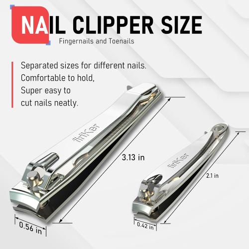 firiKer Nail Clippers with Nail File,Fingernail Clipper,Toe Nail Clippers