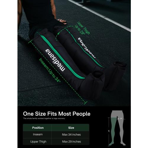 Leg Compression Massager System, Cordless Rechargeable Air Pressure Boots with Multi-Customize Modes, Intensities & Timer, Full Leg Compression for Circulation, Pain Relief, Recovery, etc