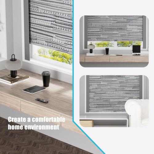 Light Blocking Strips, Black Lining Light Blockers for Window Shades and Blinds, Blackout Side Tracks for Bedroom Grey 4 Pcs