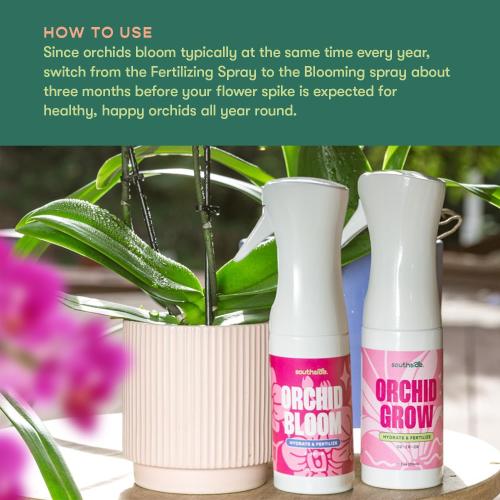 Orchid Grow Fertilizer by Southside - 7.1 oz - Bring Dormant Orchids Back to Life - Gentle Formula, Premium Continuous Spray for Easy Coverage
