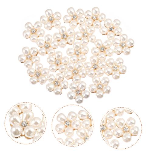 20Pcs Pearl Rhinestone Hairpin Charms for DIY Craft Decor Elegant Hair Clip Accessories for Headdress Making Handmade Hairpin Decorations and Light