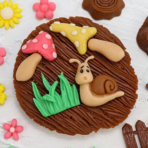 Wood Grain Tree Bark Silicone Mold Tree Bark Texture Fondant Impression Mat | 2-Piece Tree Stumps Fondant Molds for Cake Decoration Chocolate Cupcake Topper Sugar Craft Candy Polymer Clay Gum Paste