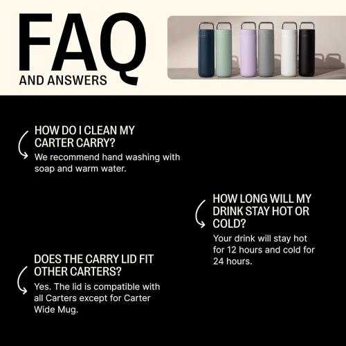 Fellow 16 oz Carter Move Travel Mug - Vacuum-Insulated Stainless Steel Travel Coffee Mug - Coffee Tumbler with Ceramic Interior and Splash Guard - Sand Dune