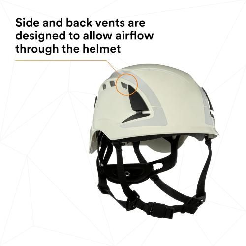 3M SecureFit Safety Helmet with 6 Point Suspension System and Chin Strap, for Construction and Heavy Infrastructure and Working at Height