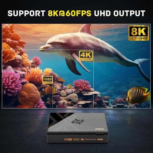 Kinhank Super Console X5 PRO Retro Game Console with 16000 Games, Android 12.0 OS, RockChip RK3588S, Emulator Console, 8K UHD Output, WI-FI 6, BT 5.0, SATA 3.1, Wireless Controller