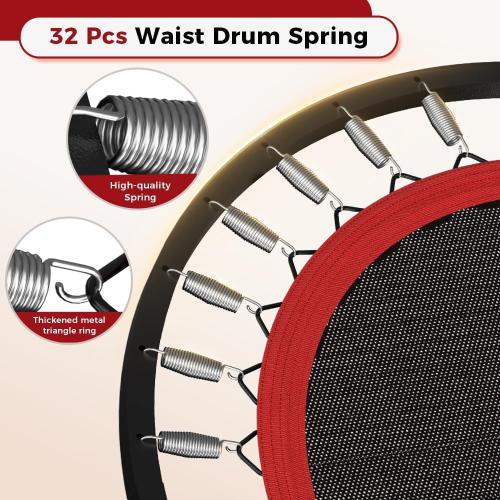 Rebounder Trampoline for Adult,460 LBS Mini Trampoline for Adults with Bar,Exercise Trampoline Indoor/Outdoor Use,40 inch Fitness Rebounder