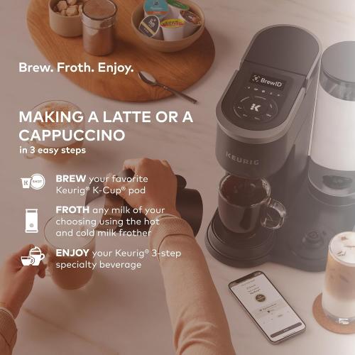 Keurig K-Café SMART Single Serve Coffee Maker with WiFi Compatibility, Latte and Cappuccino Machine with Built-In Frother, 6 Brew Sizes, Black (missing parts)