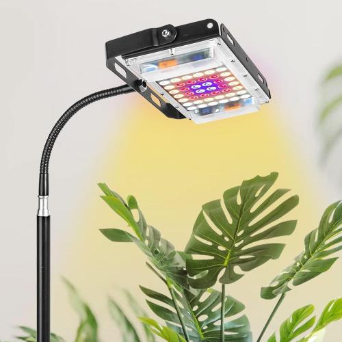 LBW Grow Light with Stand, Full Spectrum LED Plant Light, Floor Grow Lamp with 63 Adjustable Tripod, 4H/8H/12H Timer, 6 Dimmable Brightness, Ideal for Tall Plants
