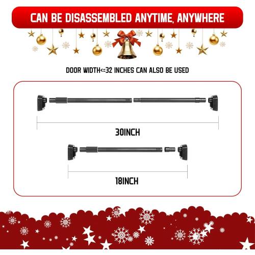 Garland Hanger for Front Door Frame, Adjustable 30”- 67“ Heavy-Duty Garland Holder for Door Frame Christmas & Halloween Decorations for Wreaths, Lights & More No Screws.（30” -40“）