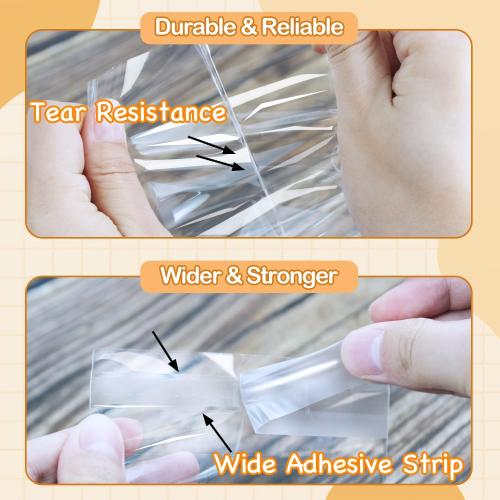 PigPotParty Cookie Bags 3''x 5, 100 Pcs Self Sealing Cellophane Treat Bags, Small Clear Plastic Goodie Bag for Gift, Snack, Party Favor, Candy