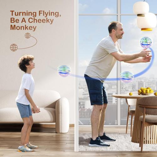 Flying Orb Ball 2025 Boomerang Hover Ball Galatic Fidget Spinner Mini Drone Cool Toys Birthday Gift Ideas for 6 7 8 9 10  Year Old Boys Girls Teens Indoor Outdoor(Blue) (Blue)