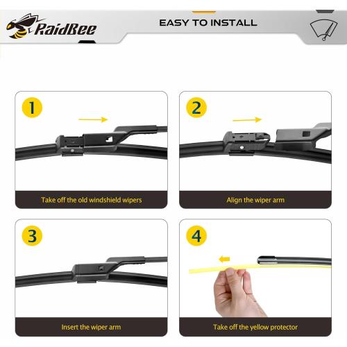 Raidbee® 26 19 Windshield Wiper Blades Automotive Replacement for VOLVO XC60 2019 2020 2021 2022 2023 –Genuine OEM Quality (Set of 1)